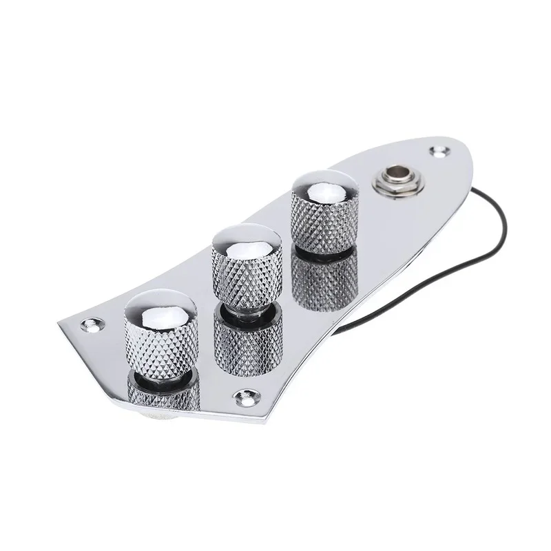 1set Bass Loaded Wired Control Plate JB-08CR Plastic+Metal As Shown For 4/5 String Bass