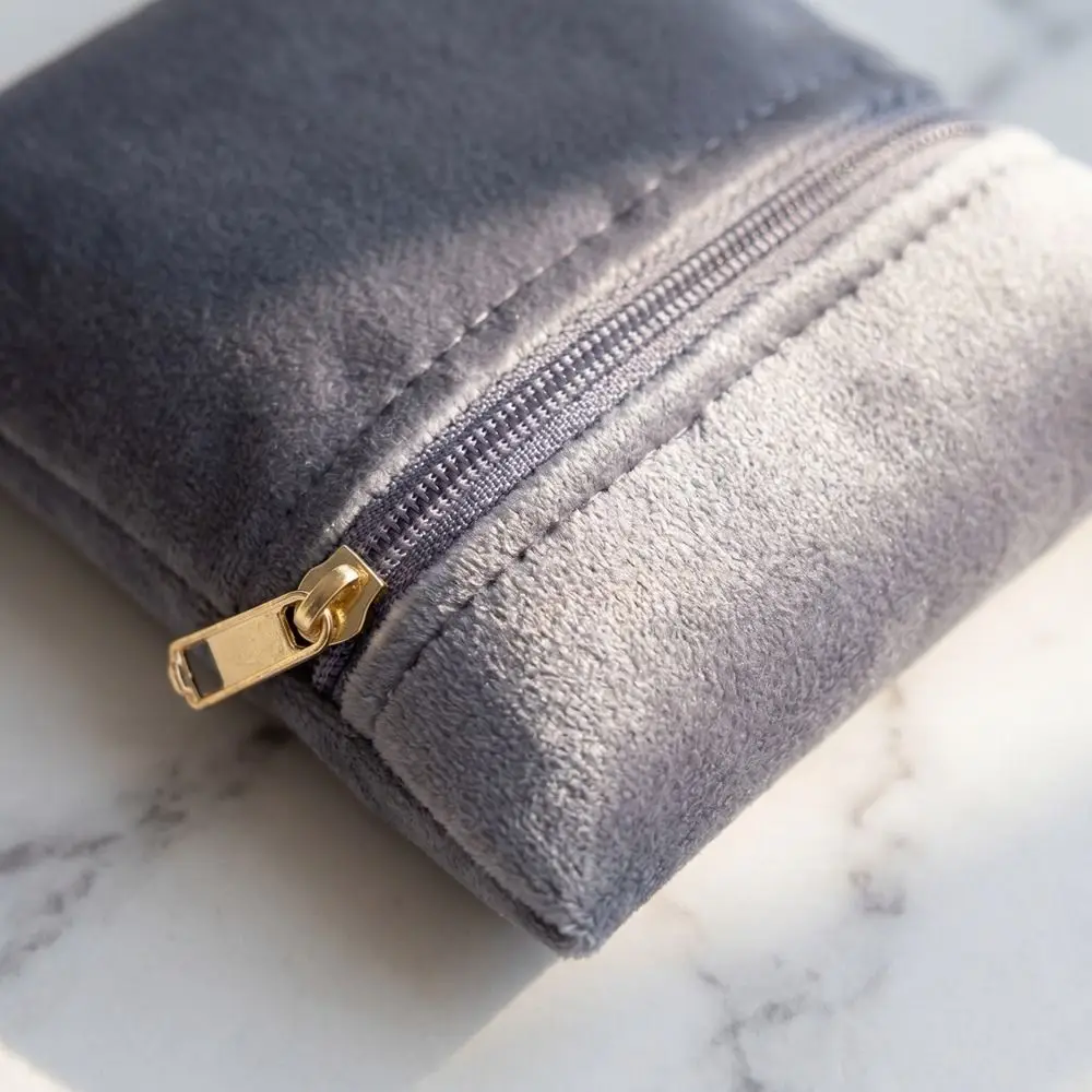 

Pouch Flannelette Jewelry Packaging Bag Zipper Soild Colorful Jewelry Storage Bag Dust Proof Soft Velvet Jewelry Bag Accessory