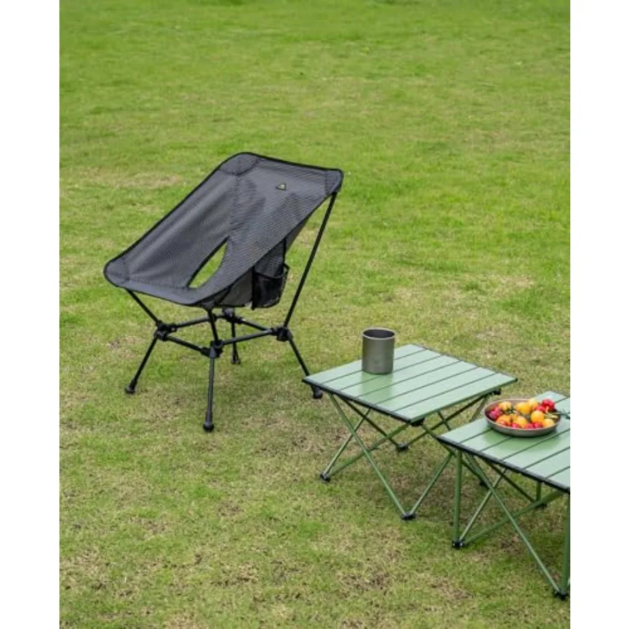 كرسي شاطئ قابل للطي للتخييم وخفيف الوزن مع أقدام كبيرة مضادة للغرق للمغامرات الخارجية، محمول وقوي