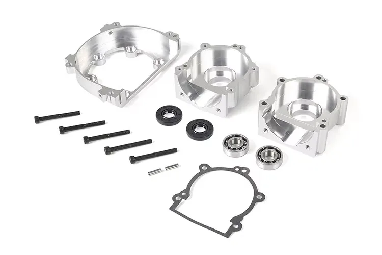 

CNC machined metal engine crankcase assembly for ROFUN 71CC 2 stroke gas engine