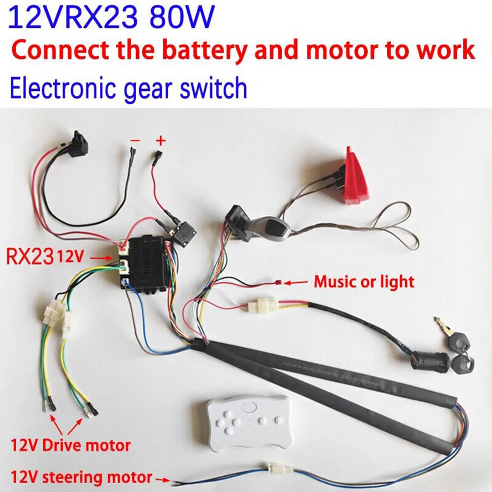 Kids Electric Car Controller Kit 2.4G Remote Control 6V 12V RX18 RX23 RX37 RX30 RX19 Wire Switch Set Smooth Start
