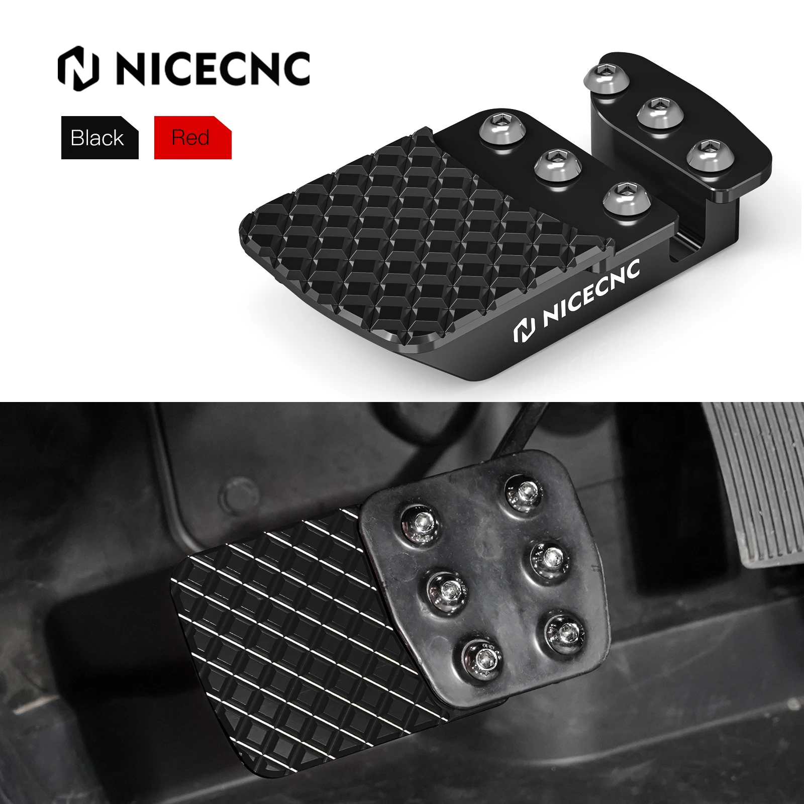 

NICECNC X3 Brake Pedal Extender Step Aluminum UTV For Can-Am Maverick X3 Max R/RR 4x4 DS/XRS/XDS Turbo DPS #2017-2023 705601453