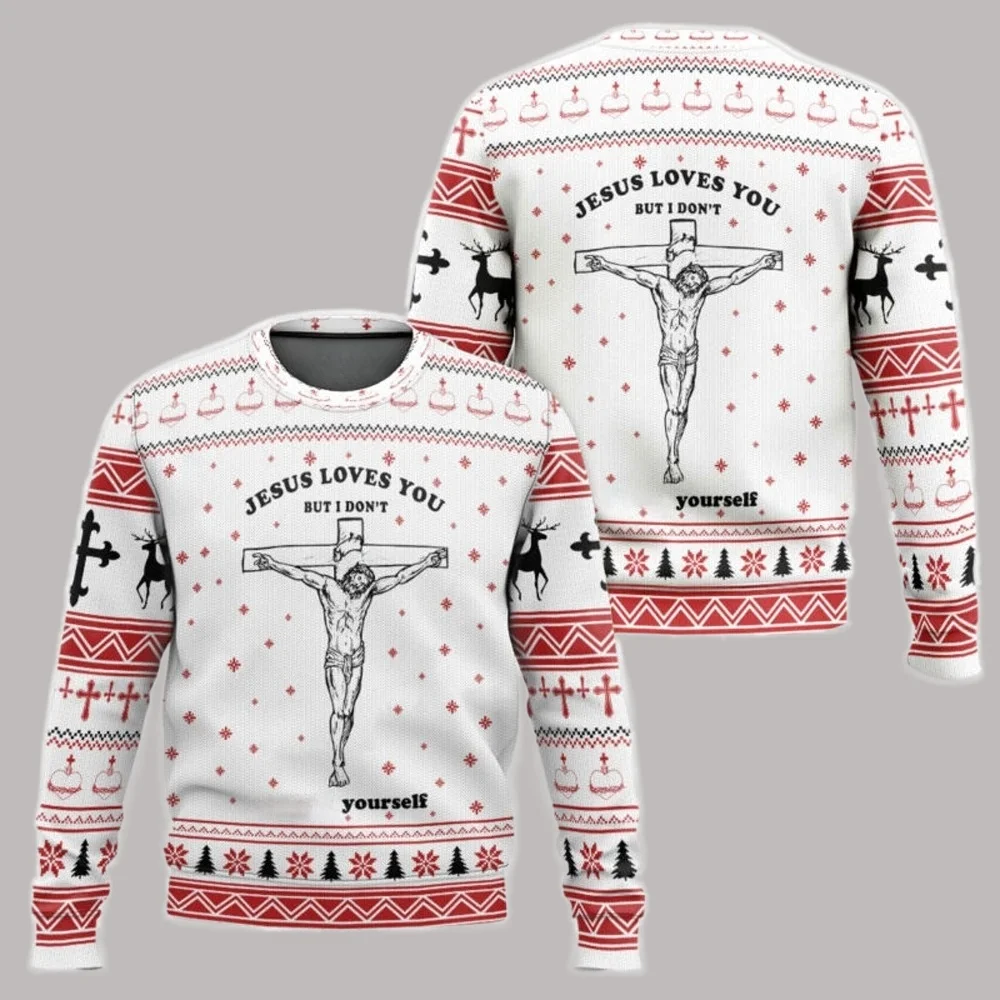 الرجال النساء القبيح عيد الميلاد البلوز يسوع سترة ثلاثية الأبعاد مطبوعة الأرثوذكسية الجرافيك البلوزات القمم ملابس جديدة للجنسين دروبشيبينغ #3