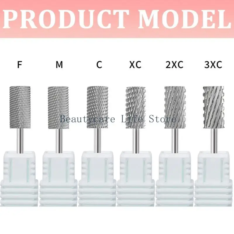 652C Nagelhautpflege, Wolframkarbid-Nagelbohrer, professionelles Pediküre-Bohrer-Aufsatzwerkzeug für elektrische Nagelfeilen