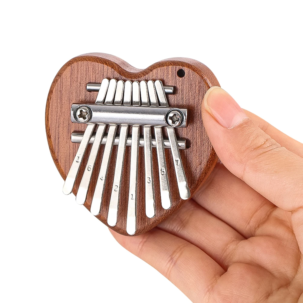 Shaped Wooden Kalimba Handmade with Metal Keys for Keyboard Instruments Melodic Music Creation Ideal for Music Lovers DIY Crafts