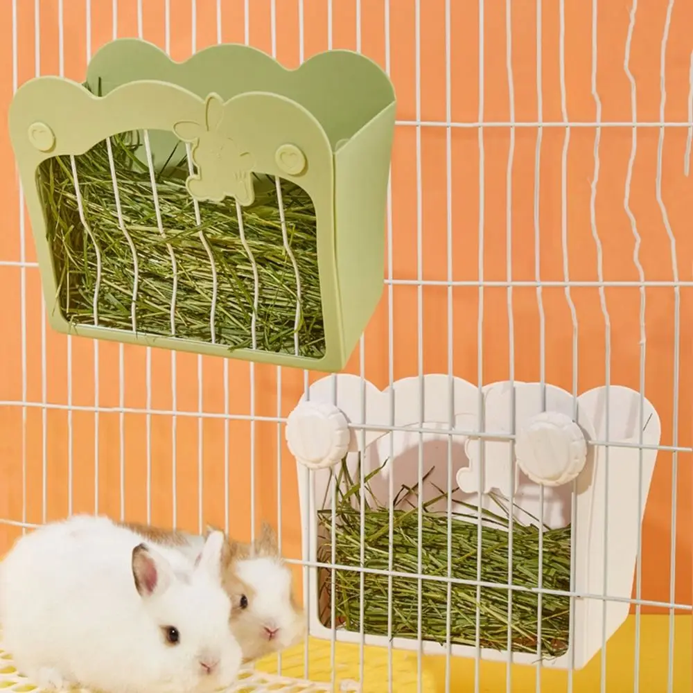 

Hanging Rabbit Hay Feeder Large Capacity Fixed Bunny Grass Holder Anti-tipping Plastic Guinea Pig Hay Feeder Chinchillas