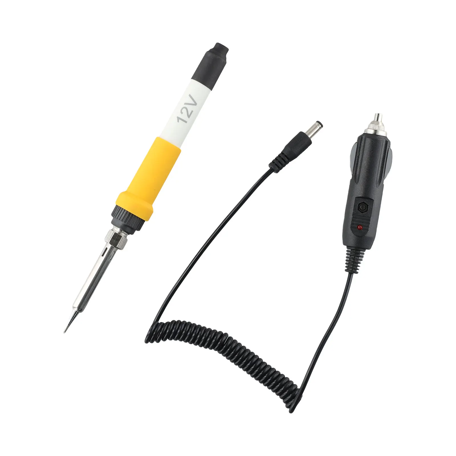 

Adjustable Temperature Electric Soldering Iron DC 12V 60W Welding Solder Rework Station Heat Pencil Tips Repair Tools With Cable