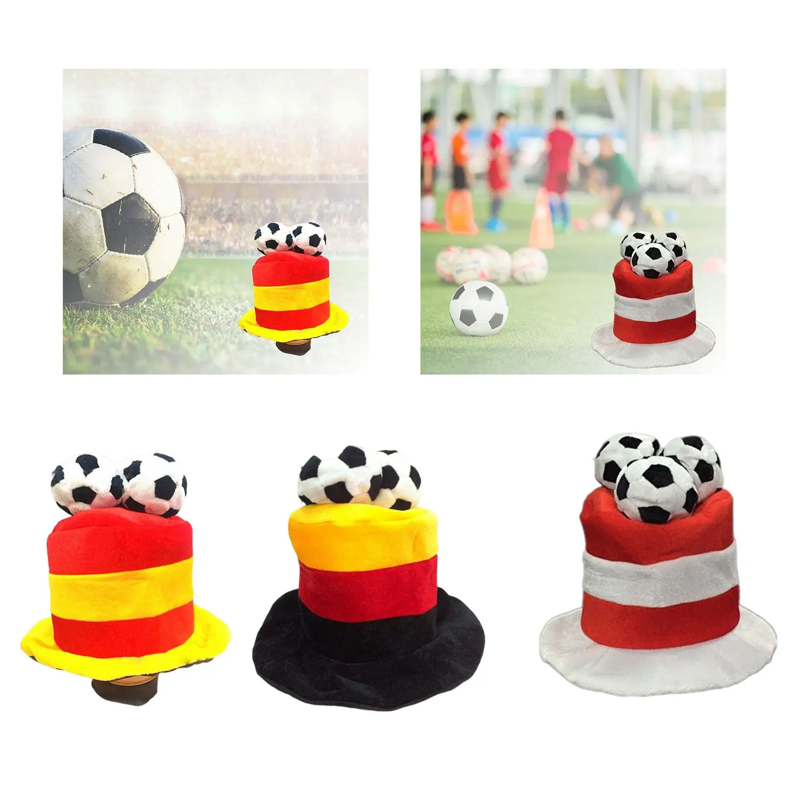 Cappello da partita di calcio Copricapo in peluche Divertente per le decorazioni di Halloween del gioco