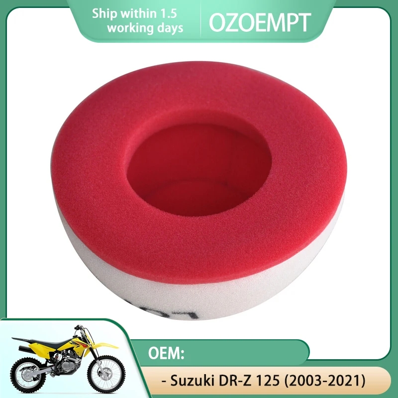 OZOEMPT  DUAL-LAYER FOAM Motorcycle Air Filter Apply to Suzuki DR-Z 125 (2003-2021)