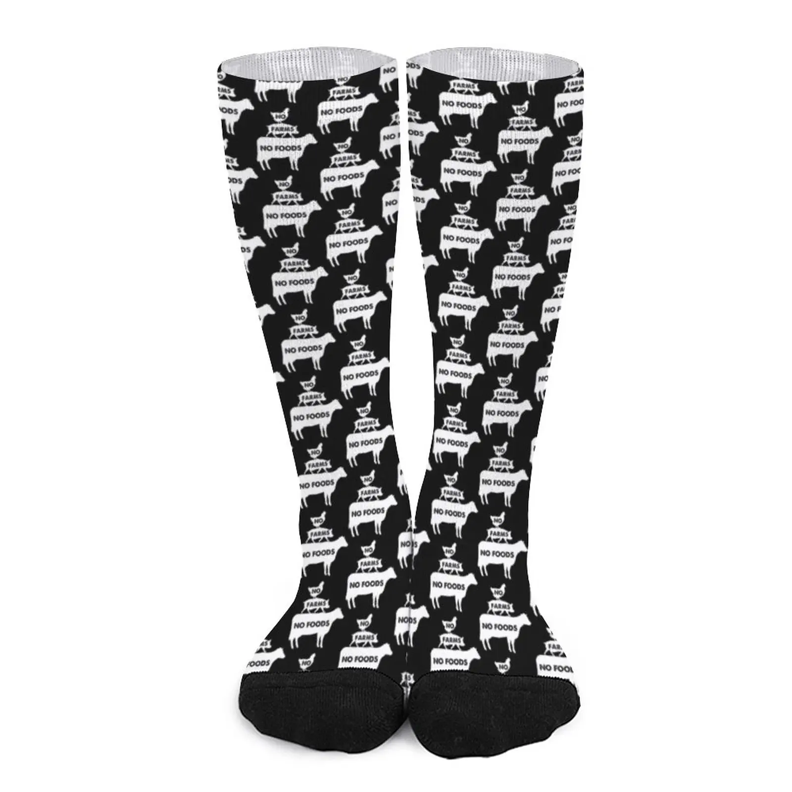 

no farms no food cow pic and chicken farming gift Socks Sock man Sock Women Men's winter thermal socks socks for man