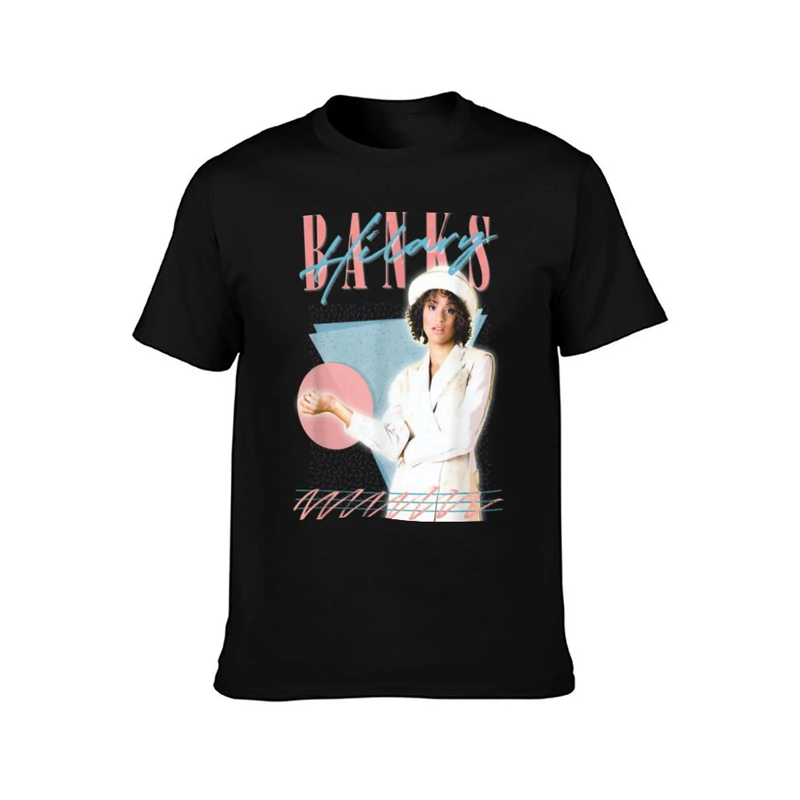 Hilary Banks T-Shirt Summer Casual Cotton Tee Oversized Streetwear Tops Vintage Graphic Print Loose Fit Short Sleeve