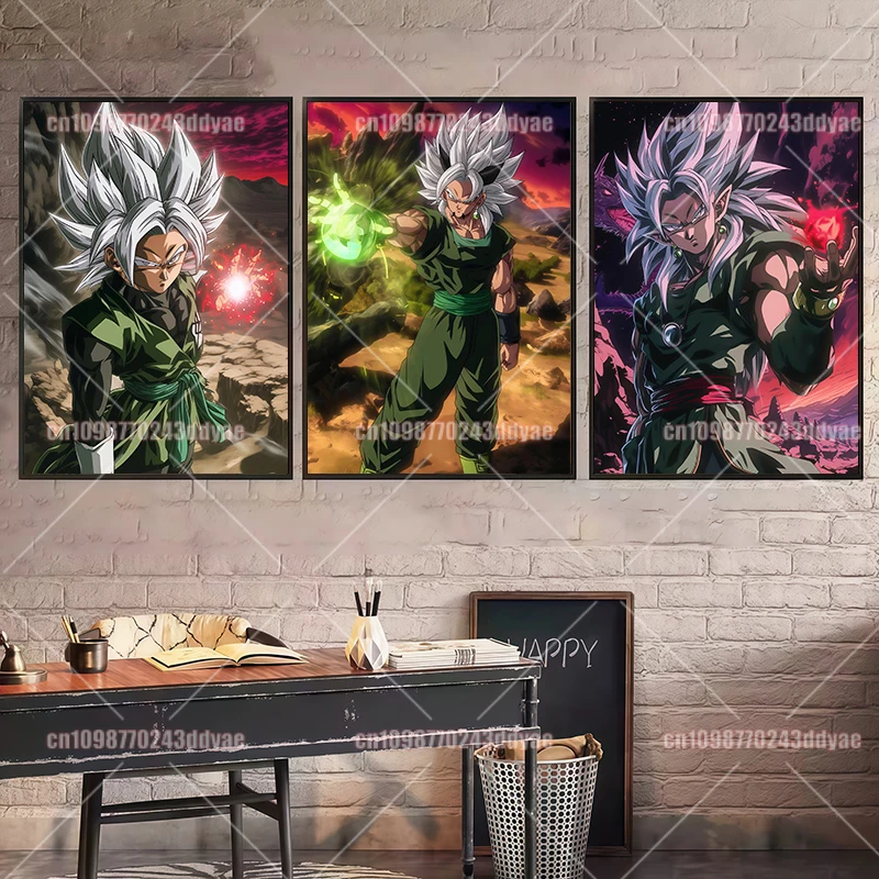Printed Character Broly Anime Dragon Ball Poster Canvas Painting Home Bedroom Art Decoration Oil Painting Children's Gift