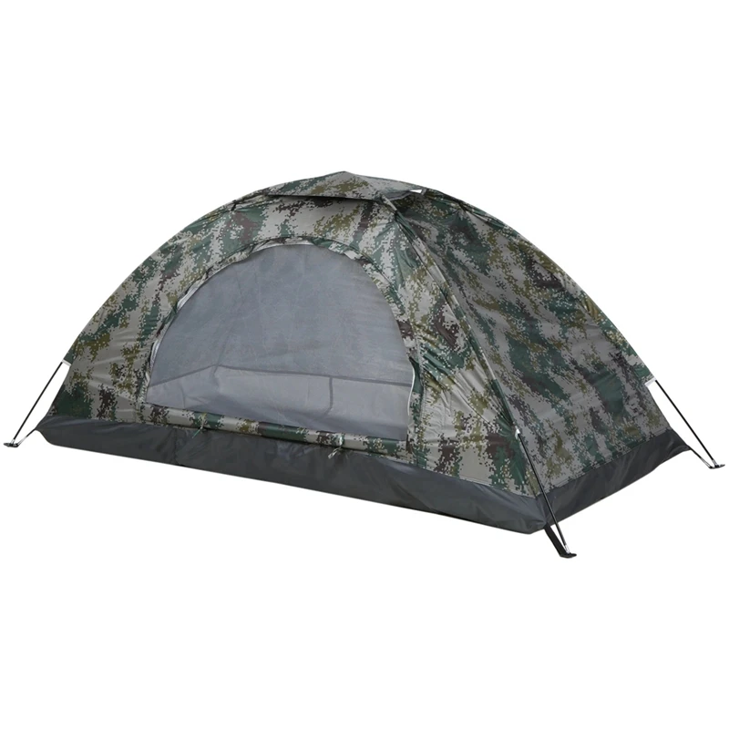 1/2 Person Ultralight Camping Tent Single Layer Portable Hiking Tent Anti-UV Coating UPF 30+ For Outdoor Beach Fishing