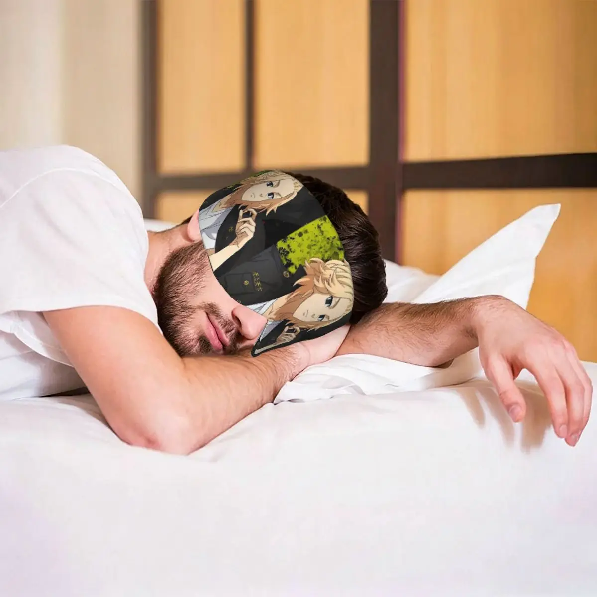 Anime Tokyo Revengers Kazutora sleep eye mask Light Blocking Portable Eye Cover for Girls Boys Home Sleeping Eyeshade eyepatch view 6