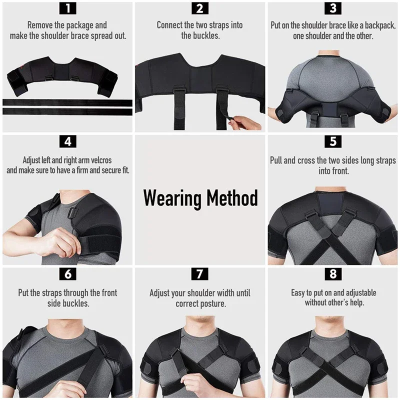 Double shoulder Support Back Posture Corrector Belt Adjustable Clavicle Spine Back Lumbar Posture Correction Criss Cross Band