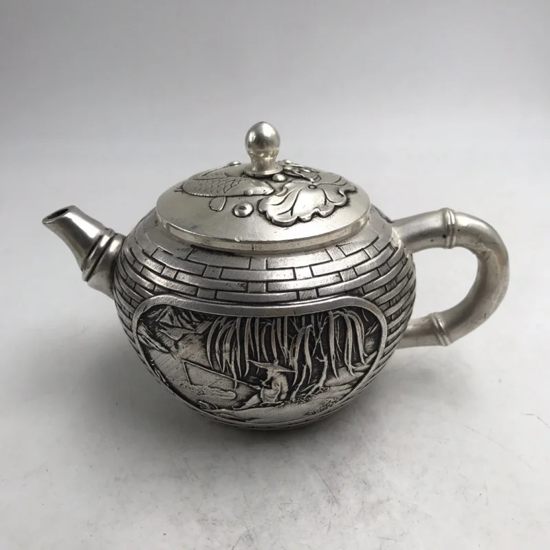 

Source Antique Collector's Copper Desktop Jiang Taigong Teapot Crafts Ornament