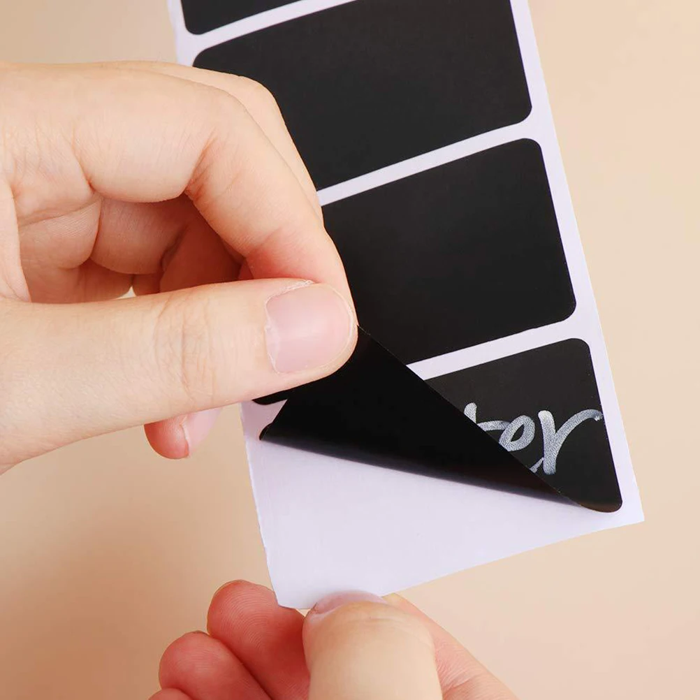 

4 Pcs Label Sealing Tank Stickers Kitchen Labels for Organizing Labeling Adhesive Black Containers Jar Pantry Small