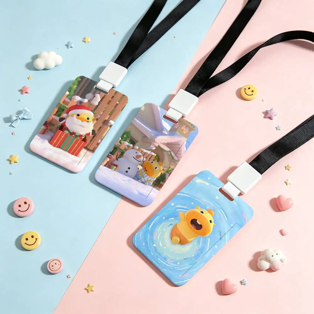 Capybara Lulu Employee ID Badge With Name Tag, Lanyard, High-end Work Badge, Card Holder, Student ID Badge