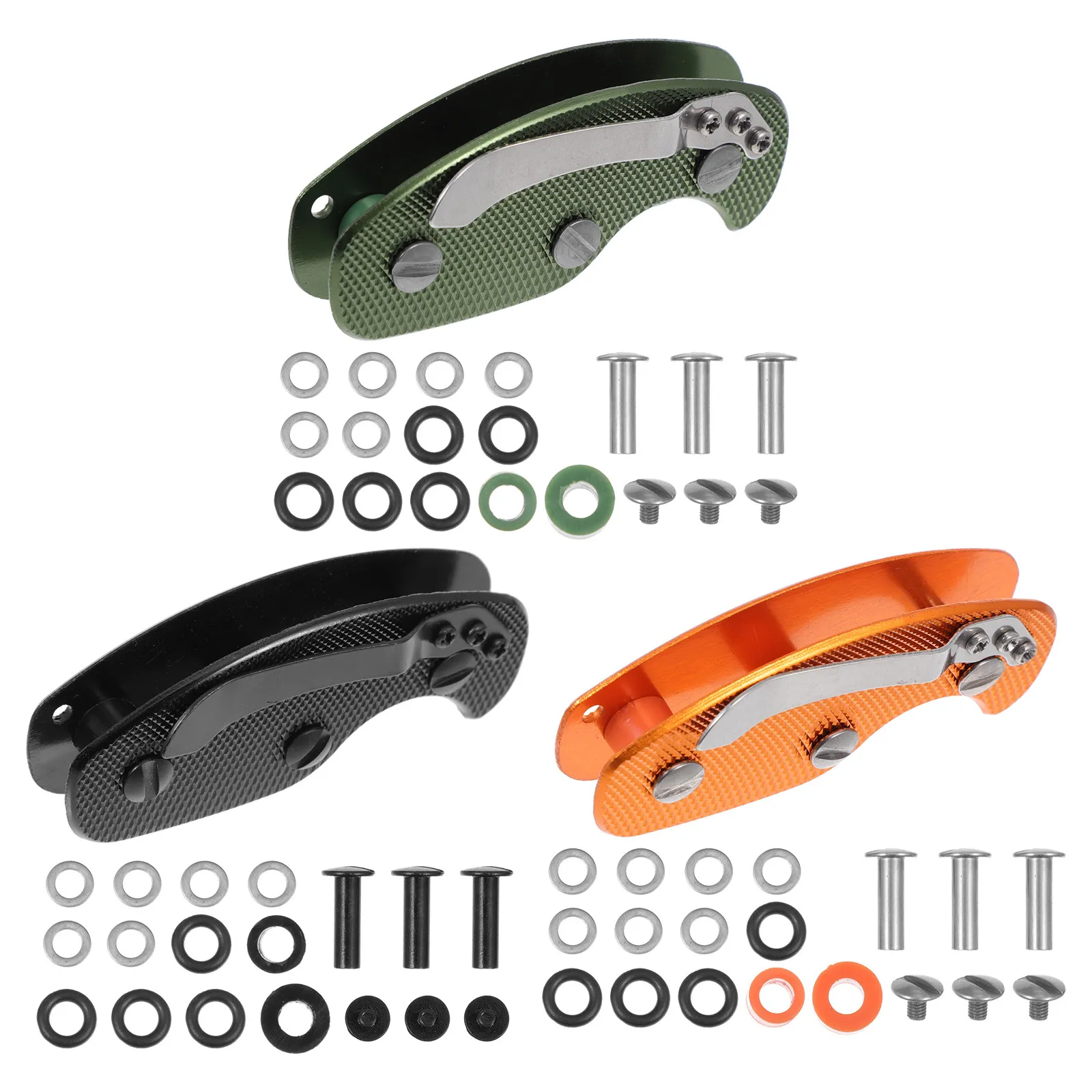 Lightweight Aluminum Alloy Key Holder Clip Compact Key Organizer Fold Flat Keys Holder for Thigh-Friendly