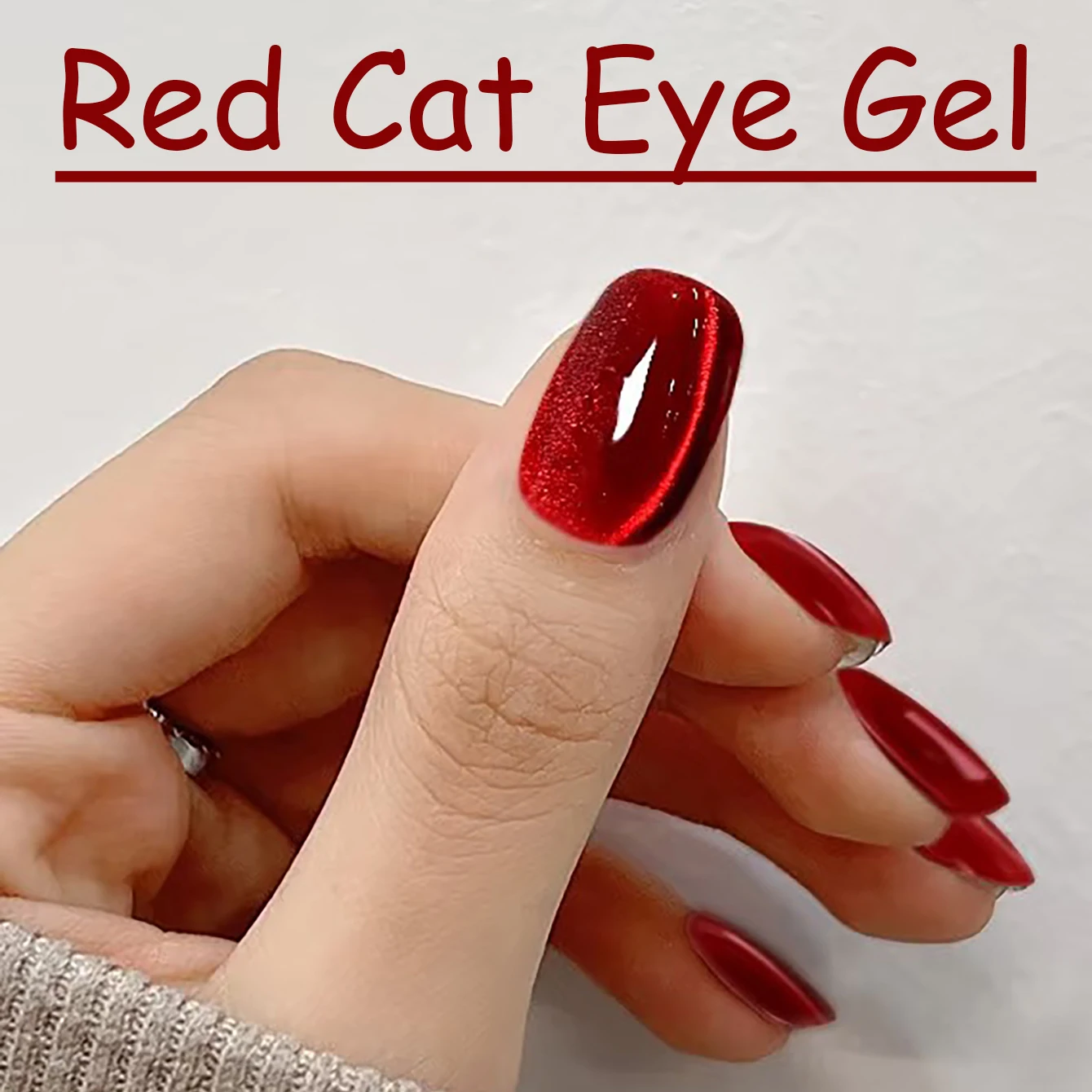 SHAKA 1pcs Red Cat Eye Gel Nail Polish Magnetic Chameleon Aurora Glitter Soak Off UV LED Sparkle Nail Art Varnish Salon