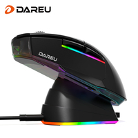 DAREU PC Gaming Mouse 12000DPI RGB Tri-mode Wireless Bluetooth Mice Optical Sensor with Charging Dock for Gamer