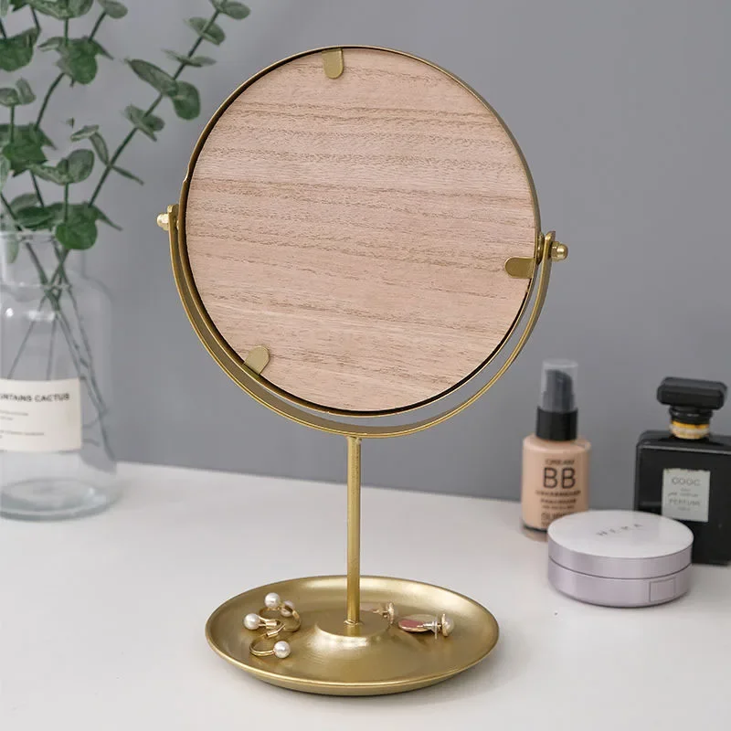 Bedroom Round Dressing Table Mirror Makeup Modern Nordic Standing Desk Vanity Mirrors Makeup Bathroom Espejo Decoration Home