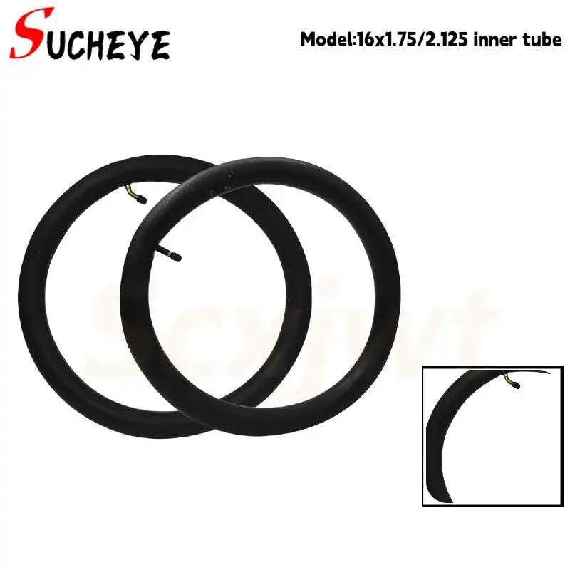 

Внутренняя камера из бутилкаучука 16x1.75/2.125, подходит для электровелосипедов, запчасти для велосипедных шин 16x1.75