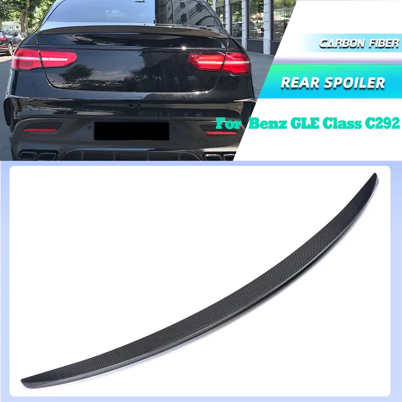 

Full Carbon Fiber Car Rear Trunk Spoiler Wings for Mercedes-Benz GLE Class C292 GLE63 AMG Sedan 2015-2017 Rear Spoiler Wing Lip