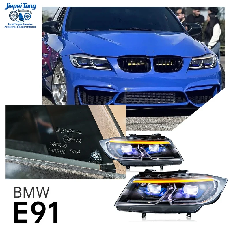 Suitable for Bmw 3 E91 E90 Headlights 2005-2012 320I 318I 323I 3 Series Led Headlight Drl Hid Bi Xenon Beam