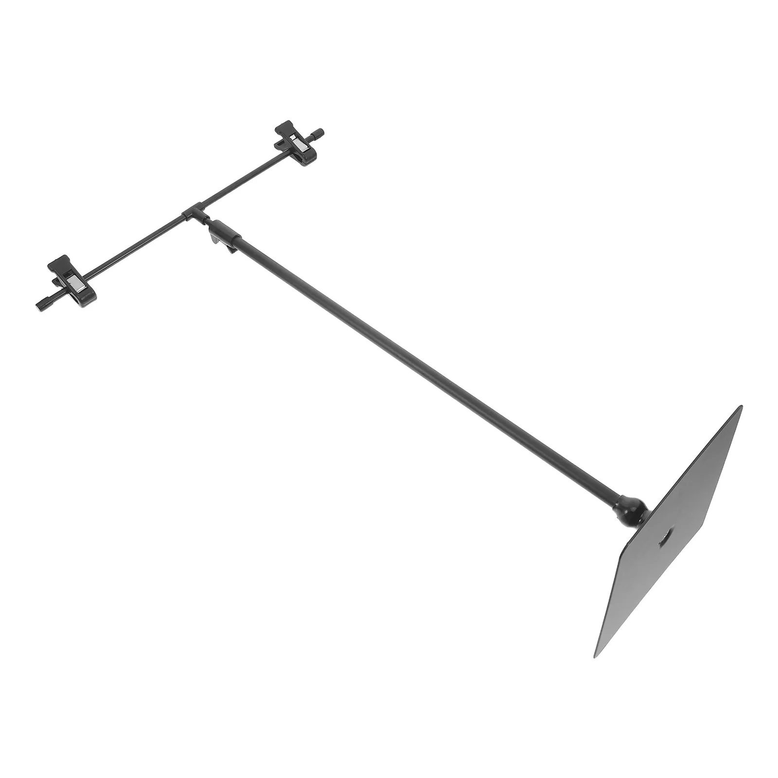 Black Aluminum Alloy Adjustable T-Shaped Poster Stand Retractable Floor Display Holder for Retail Trade Shows Offices