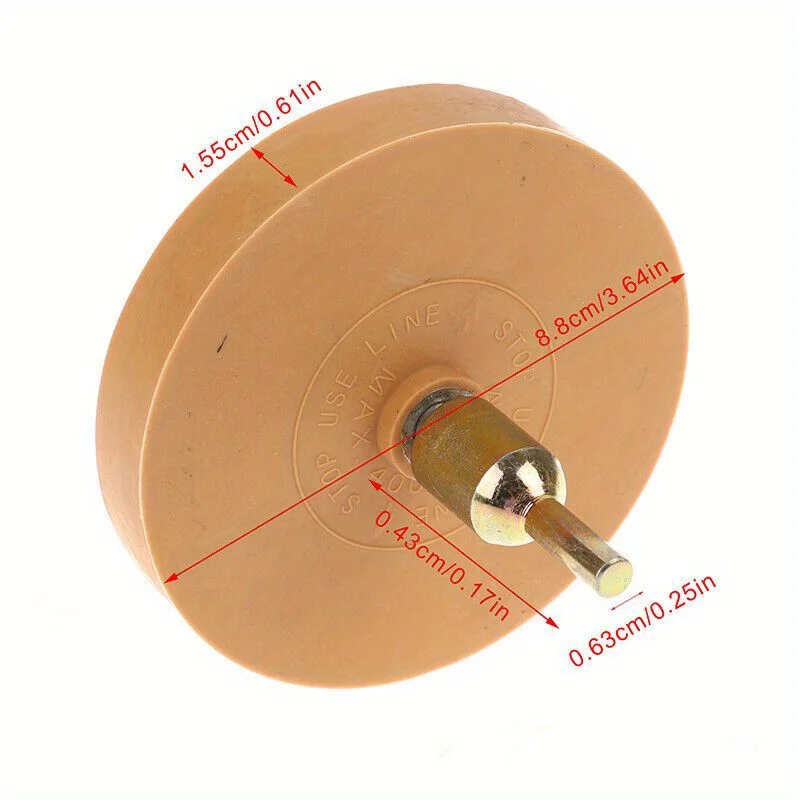 Decal Remover Eraser Wheel Removes Pinstripes Vinyl Tapes Sticker Adhesive Remover Wheel for Drill Rubber Eraser Remover Tool