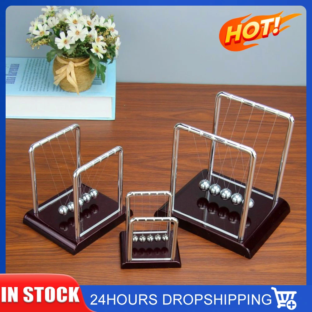 Newtons Cradle Balance Balls Teaching Supplies Kinetic Motion Toy Science Physics Gadget Stress Relief Gifts Home Decoration