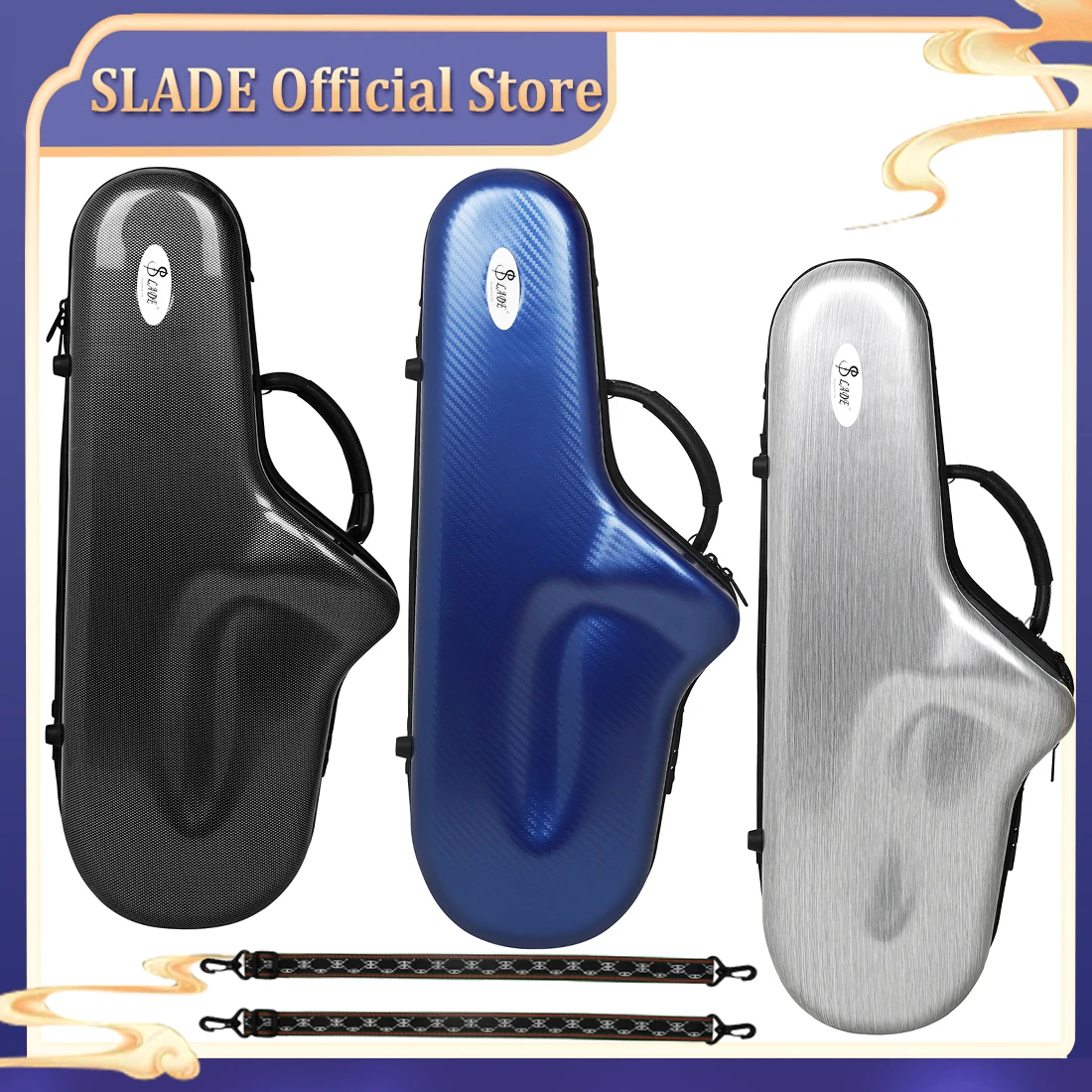 SLADE Alto Saxophone Box Storage Box Handheld Box Fiberglass Compression Resistant Storage Lightweight Box Woodwind Accessories