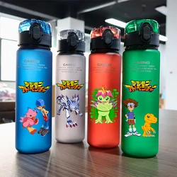 Digimon Adventure 560ML Large Capacity 4 Color Children Water Cup Portable Plastic Outdoor Sport Water Bottle Anime Customizable