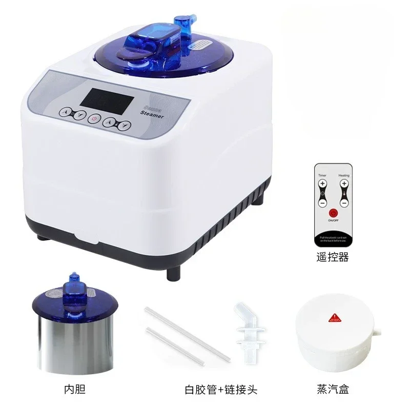 Durable1350W Large Capacity Steam Engine Home and Commercial Steam Fumigator, Wooden Barrel Sauna Box Accessories Fumigation Pot