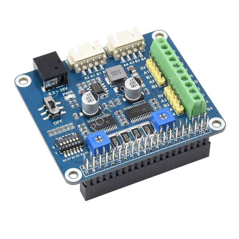 Raspberry Pi HRB8825 Stepper Motor HAT Drives Two Stepper Motors Up To 1/32 Microstepping