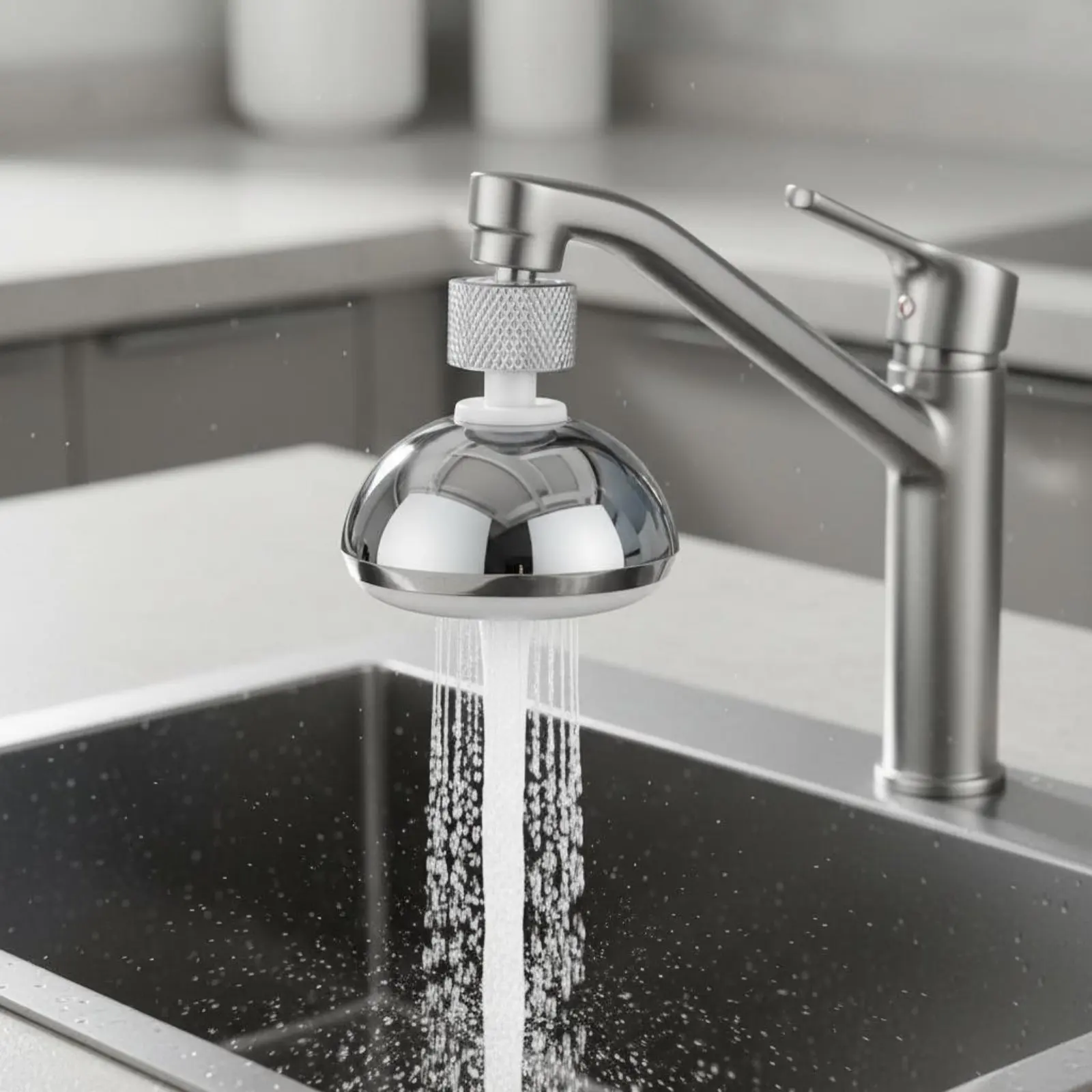 

Anti Splash Faucet Aerator Easy Install 360 Swivel Sink Nozzle Anti Splash Faucet Head Universal Fit Sink Aerator 3 Mode Spray