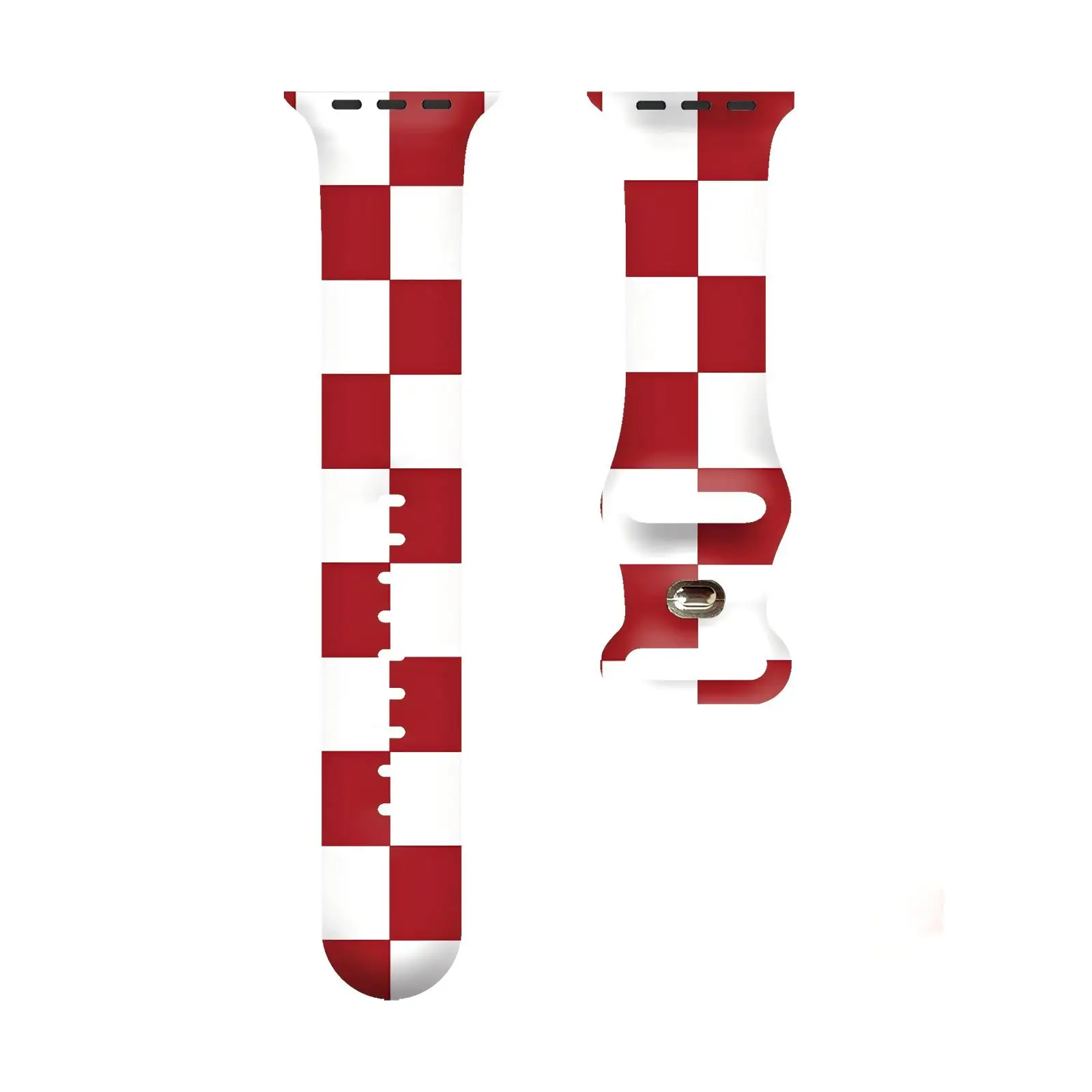 

Новый ремешок для часов с рисунком шахматной серии для Apple Watch 11/10/9/SE, мягкий сменный силиконовый ремешок 46 мм/45 мм/44 мм/42 мм