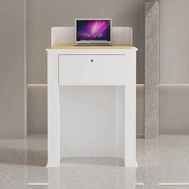 

Desks Nordic Reception Modern Simple White Design Beauty Salon Counter Outfit Shop Commercial Furniture Balcão De Recepção FYRD
