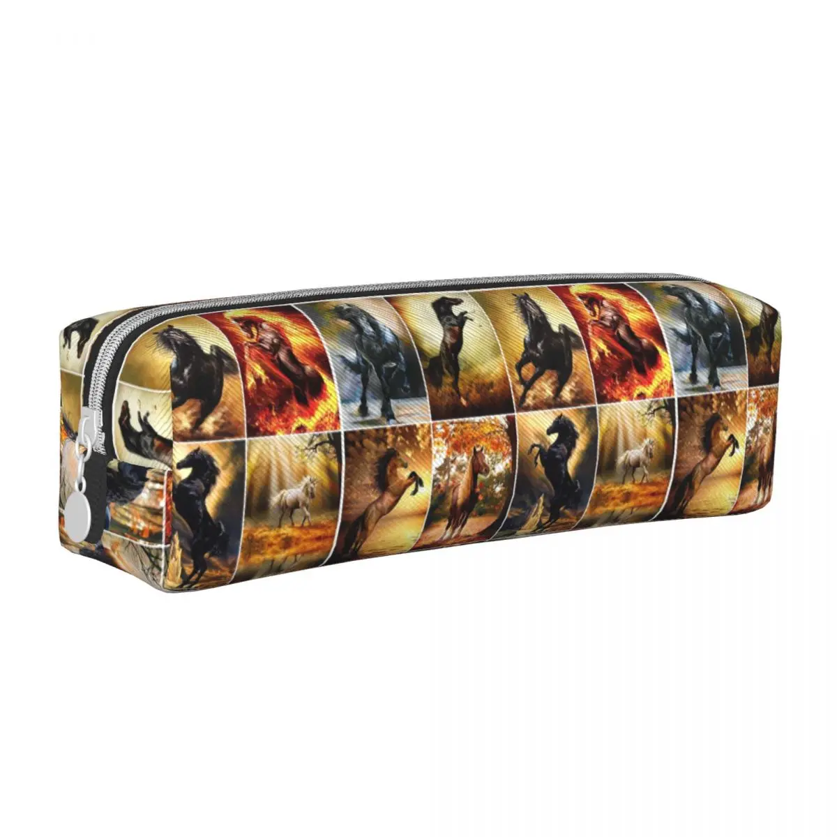 Horses Galloping Pencil Case Animal Girls Boys Fashion Pencil Pouch Graphic School Pencil Cases Supplies Gift Idea