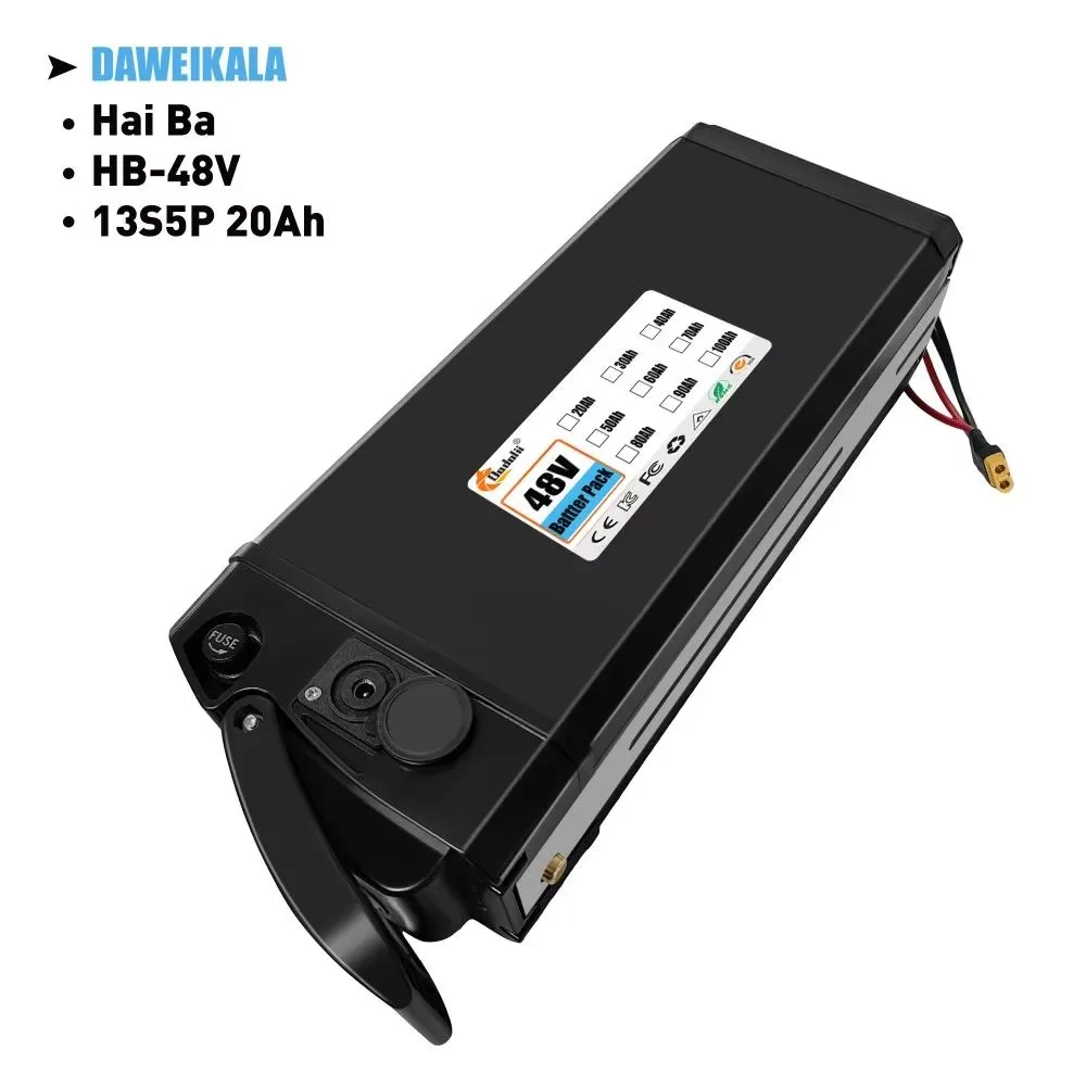 48 فولت 20 أمبير بطارية دراجة Haiba بطارية ليثيوم لـ MX21 AOSTIRMOTOR A20 قابلة للطي El