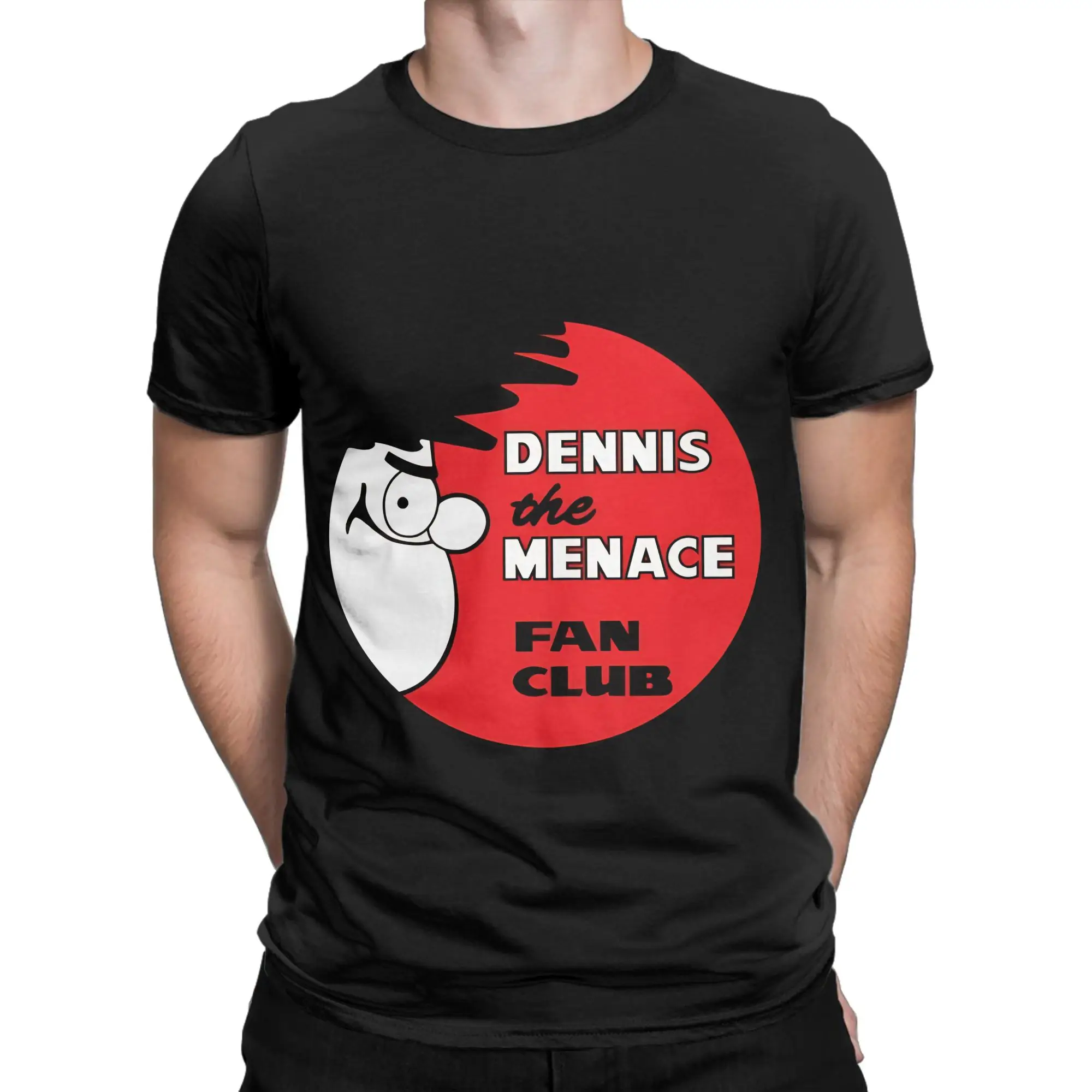 Dennis the Menace Fan Club Funny 100% Cotton T-Shirt The Beano Tops Tees For Men