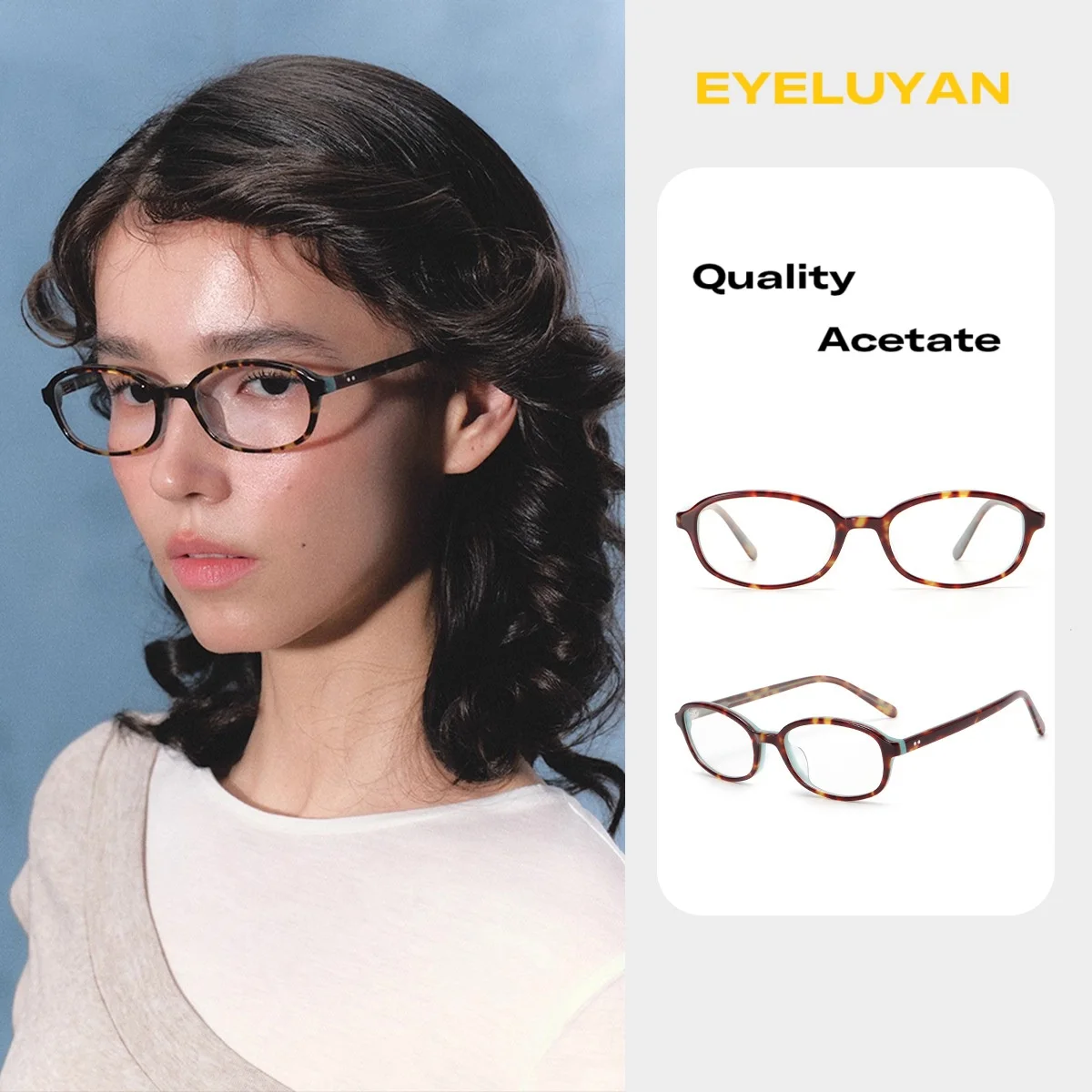 

EYELUYAN 2025 новые модные роскошные брендовые дизайнерские оптические оправы для очков женские ретро ацетатные овальные очки оправа для женщин