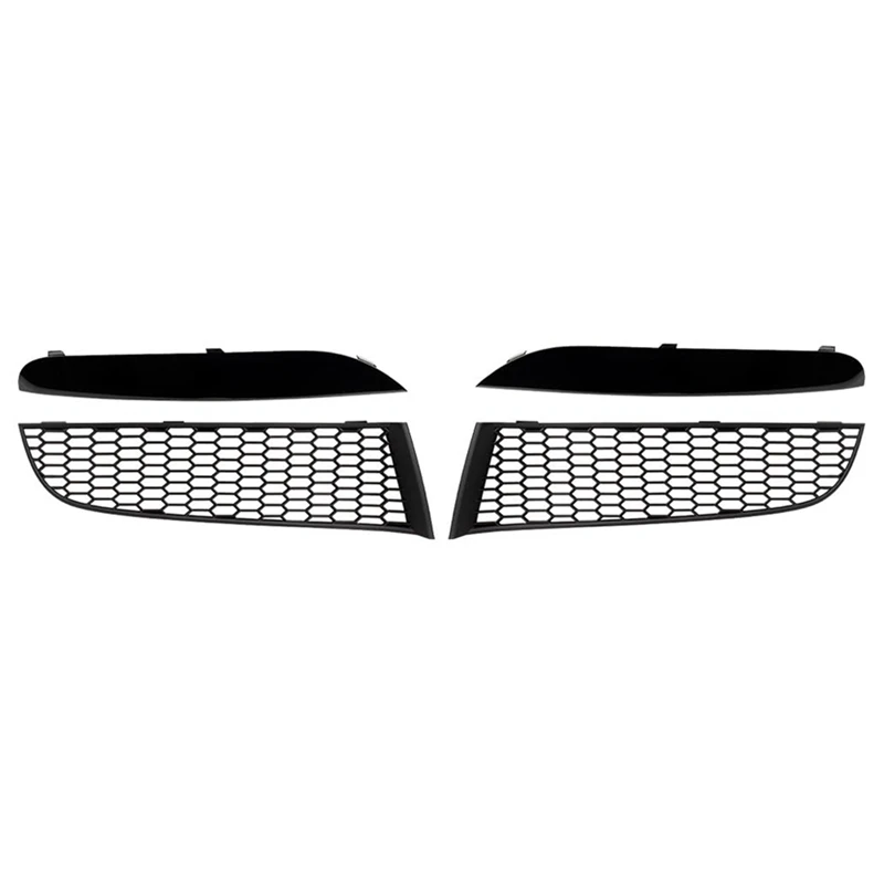 For BMW 7 Series F01 2009-2015 Front Lower Bumper Grille Kit Replace 51118047727 51118047728 51117903673 51117903674