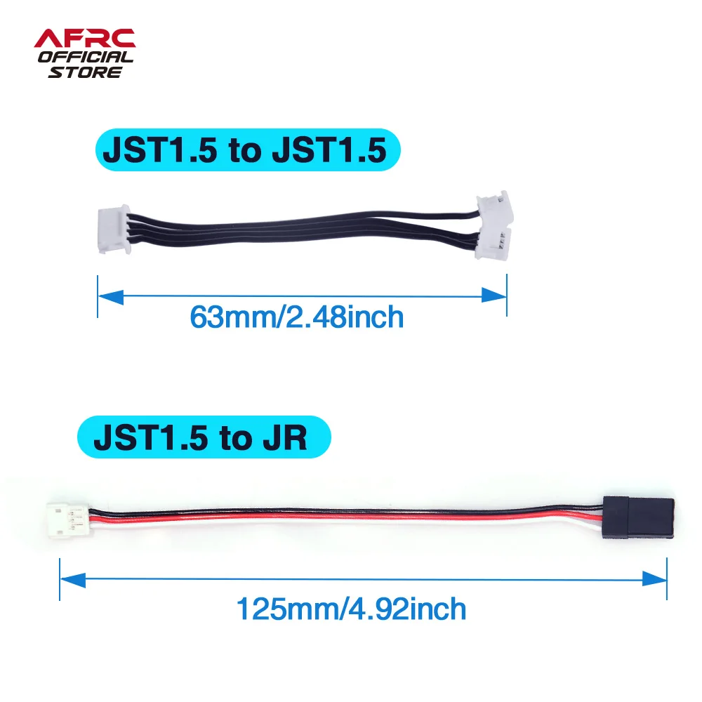 ขั้วต่อสายลำโพง JST (zh) 1.5มม. เป็น JR สำหรับการอัปเกรดชิ้นส่วน mobil RC ด้วยตนเอง