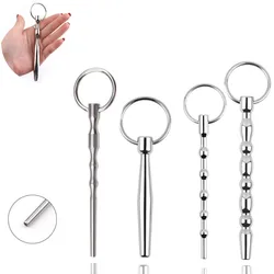 6 Styles Stainless Steel Beaded Urethral Sounds Dilator Penis Plug Insert Rods Stimulators Urethral Beads Sex Toys For Men Gay