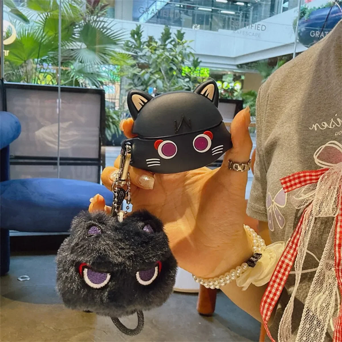 game Genshin Impact wanderer Cosplay Anime peripherals cute bluetooth headset decorative protective case (No headphones) view 2