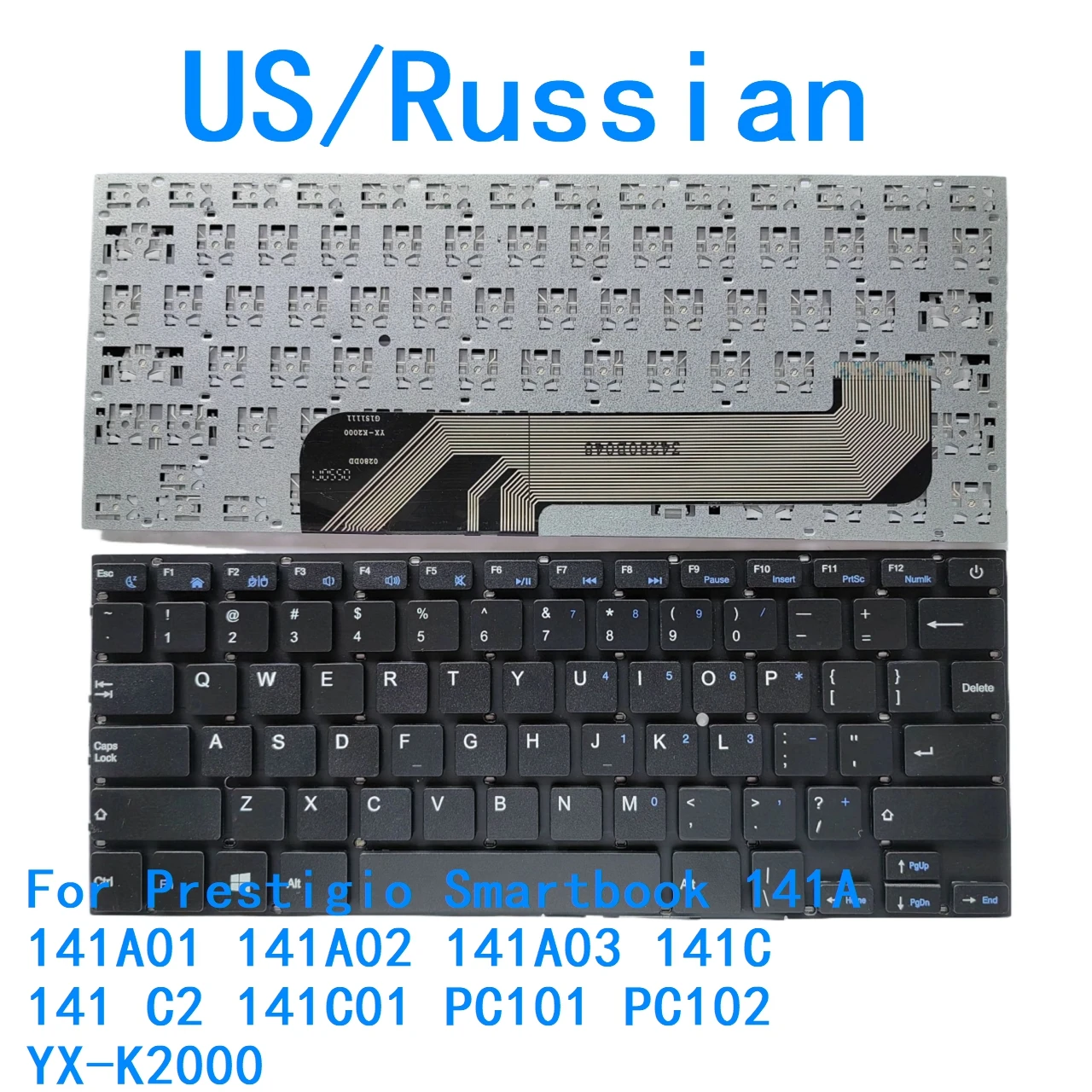 

Новая клавиатура американского языка русского языка для Prestigio Smartbook 141A 141A01 141A02 141A03 141C 141 C2 141C01 PC101 PC102 YX-K2000