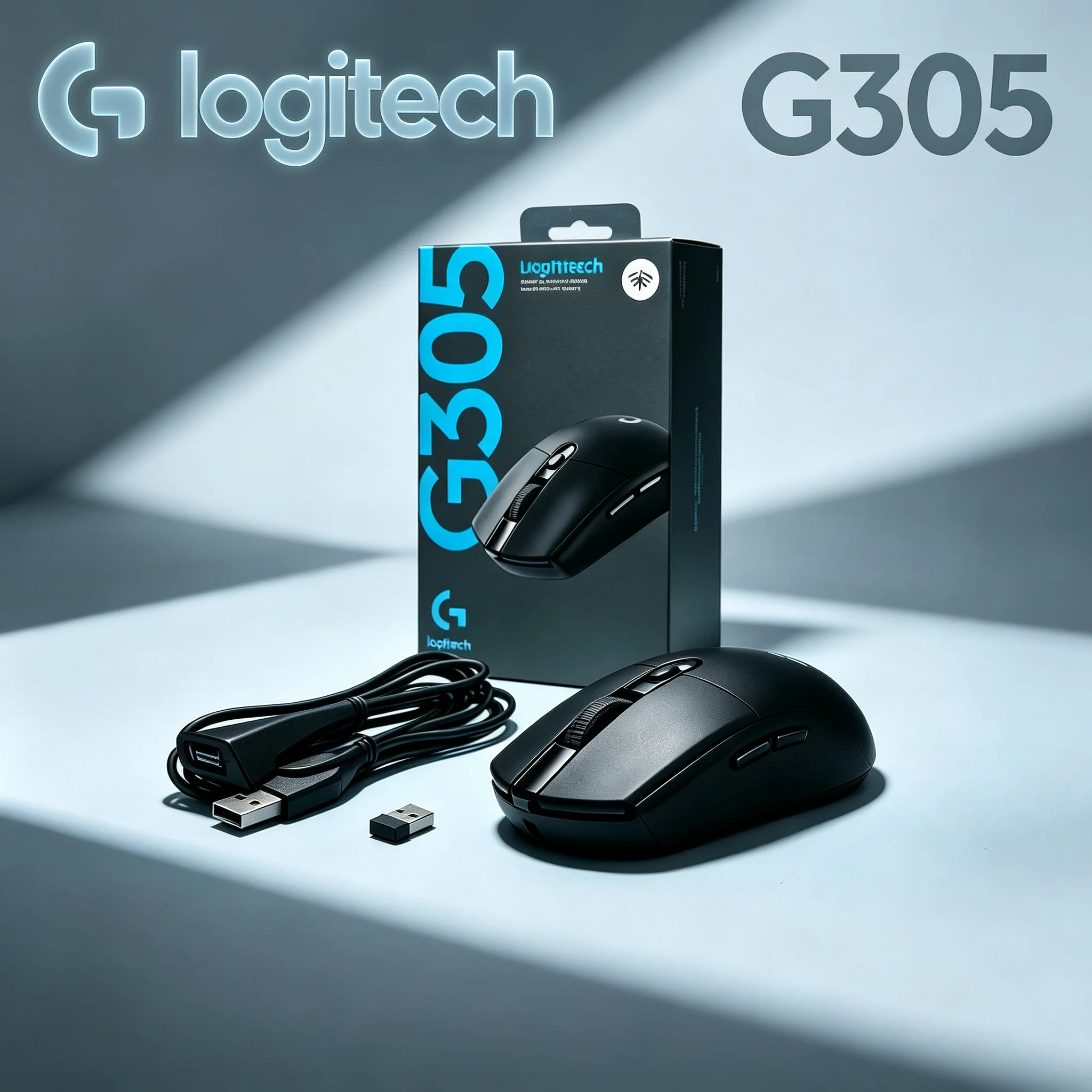 Pro‑Level Logitech G305 LIGHTSPEED Wireless Mouse, USB Extension Cable In Package For Stable Connection, For PUBG CS2 VALORANT L