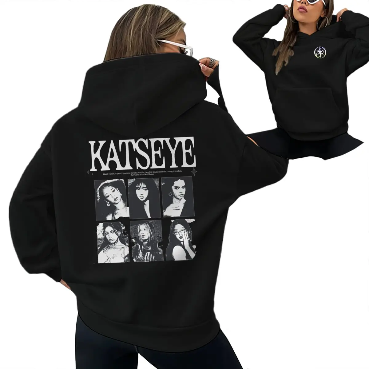 Unisex Katseye 2026 The Wildworld Tour Hooded Sweatshirt for Men Women Fans Gifts Casual Loose Fit Pullover Street Apparel